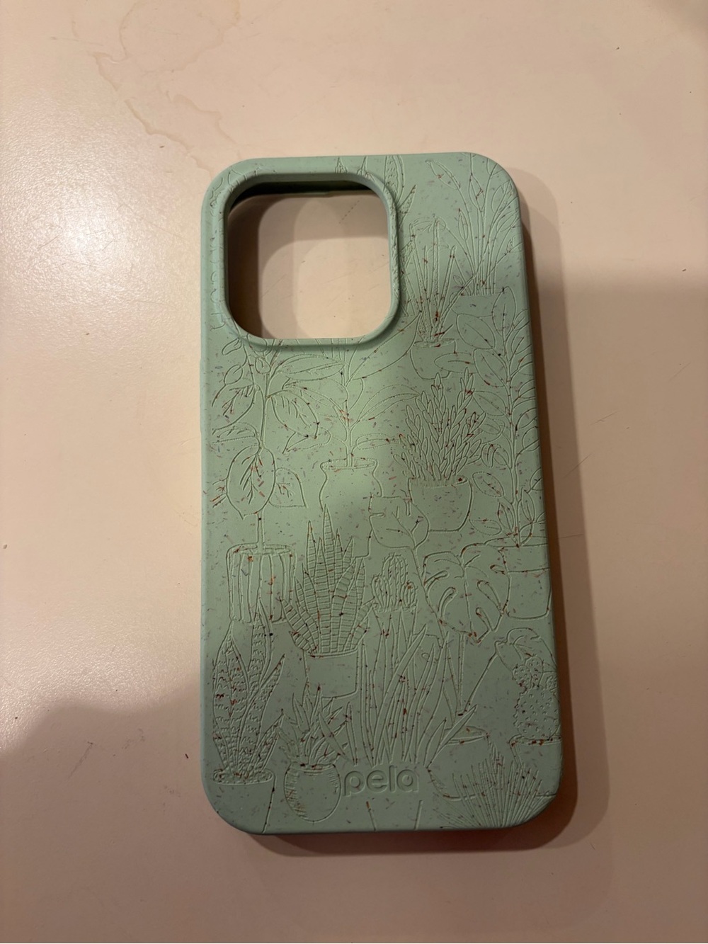 NWOT Pela Sage Green Oasis Mint Green Plant-Relief iPhone 16 Pro Case fits 17